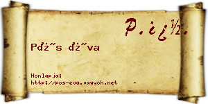 Pós Éva névjegykártya